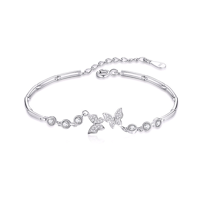 Butterfly Star 925 Sterling Silver Women's Bracelet