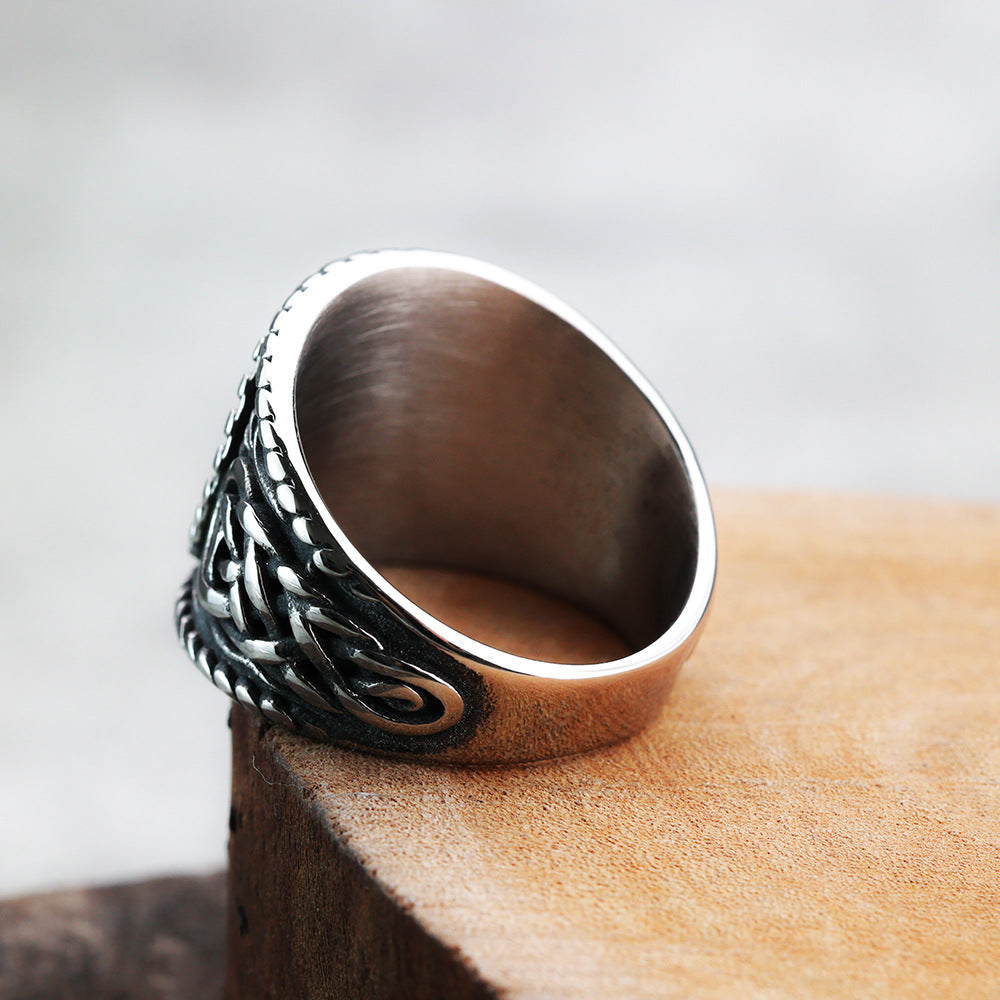 European and American Jewelry Wholesale Men's Titanium Steel Ring