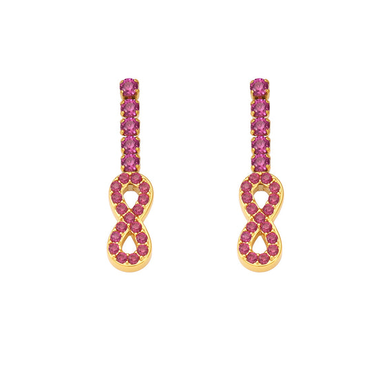 Planderful Zircon Pendant Earrings For Women 18k Gold