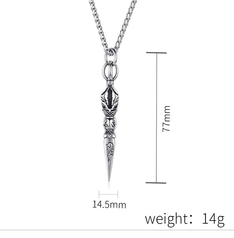 Planderful Vajra Pendant Necklace Chinese Style Six Character Motto Body Protection Meditation