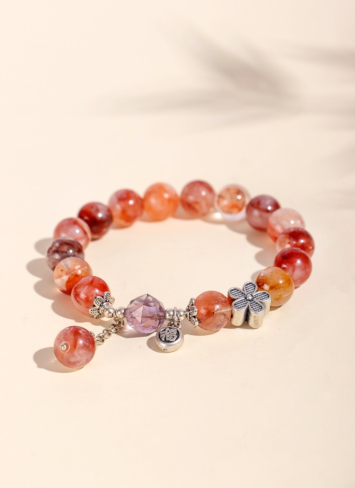 Planderful Fortune's Favor Amethyst Cut Beaded Bracelet – Elegant Women's Fashion Jewelry