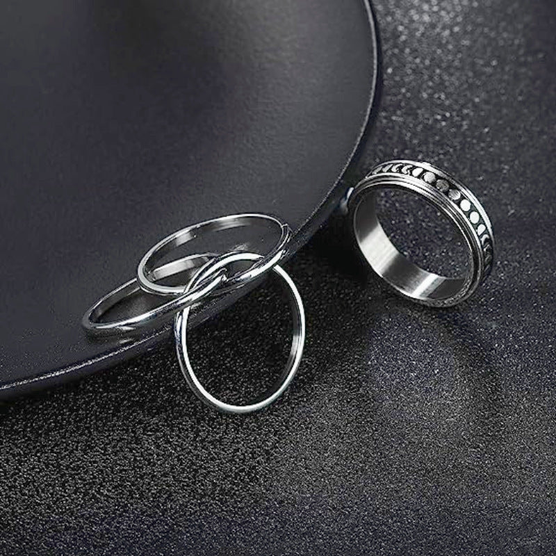 Planderful Everyday Genie Decompression Ring Rotatable Titanium Steel For Unisex Protection Statement