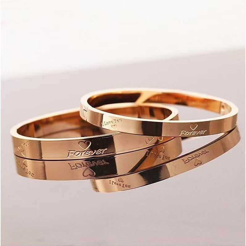 Planderful Jewelry Gold Bracelet Forever For Women