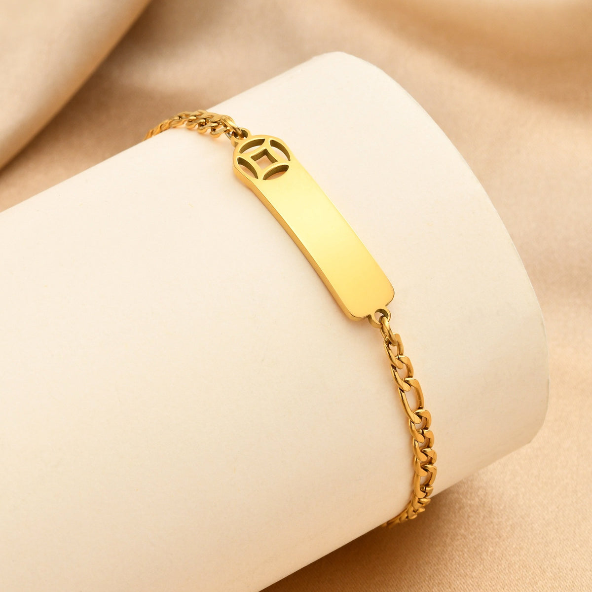 Slim Gold-Tone Copper Bracelet