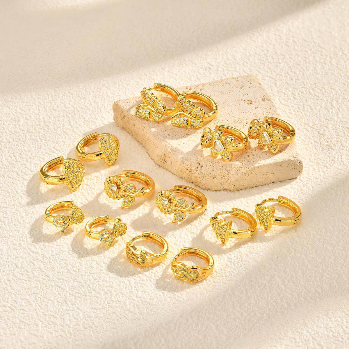 Zircon Floral Earrings