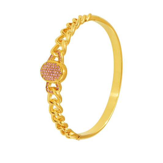 Planderful Stainless Steel NK Chain Zircon Bracelet Unisex