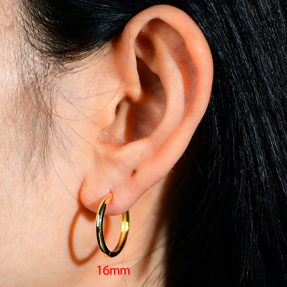 S925 Sterling Silver Ear Buckle Bare Body Earrings