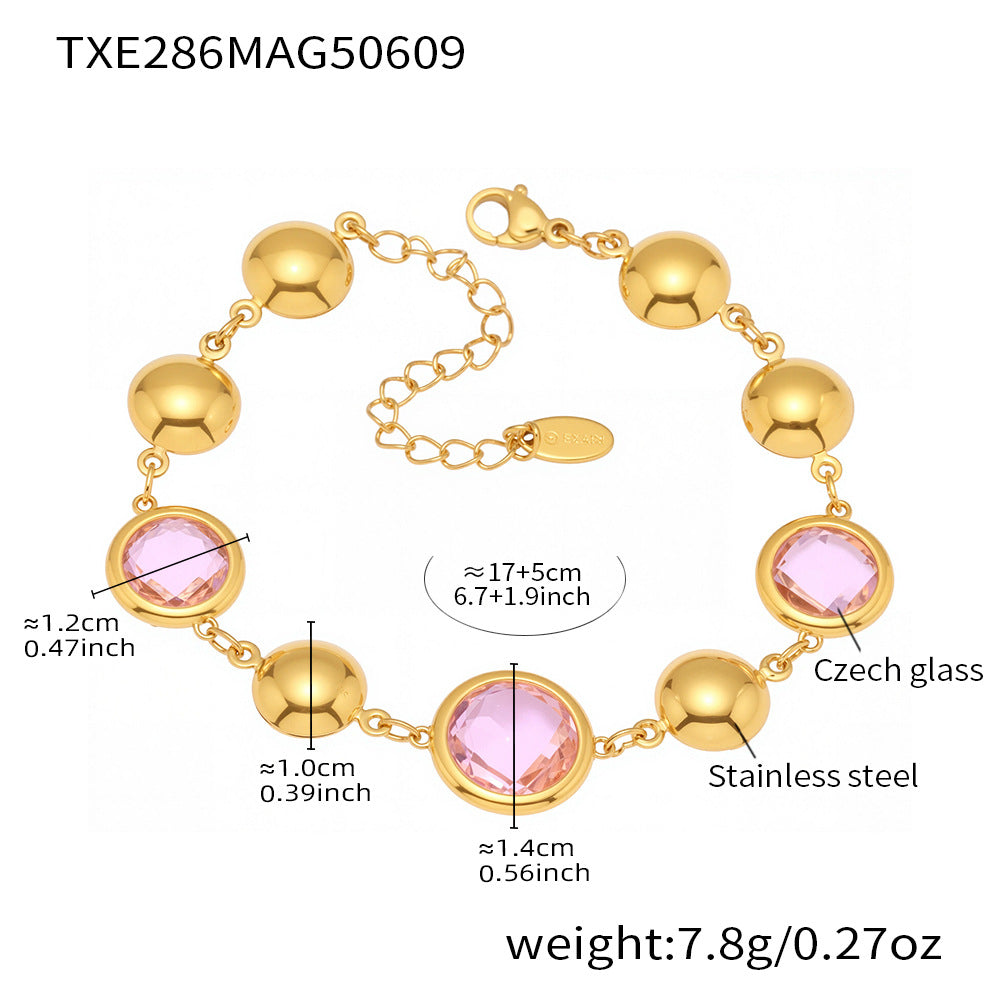 Planderful Everyday Genie Round Cut Glass Bracelet For Her