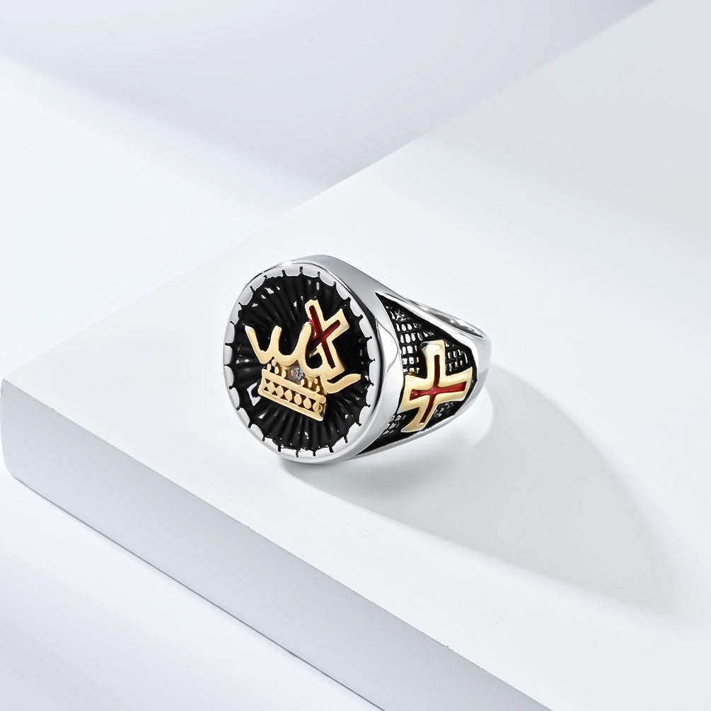 Planderful Punk Pope Cross Ring For Men Bold Streetwear Statement Accessory Sizes 8 9 10 11 12 13 Everyday Genie