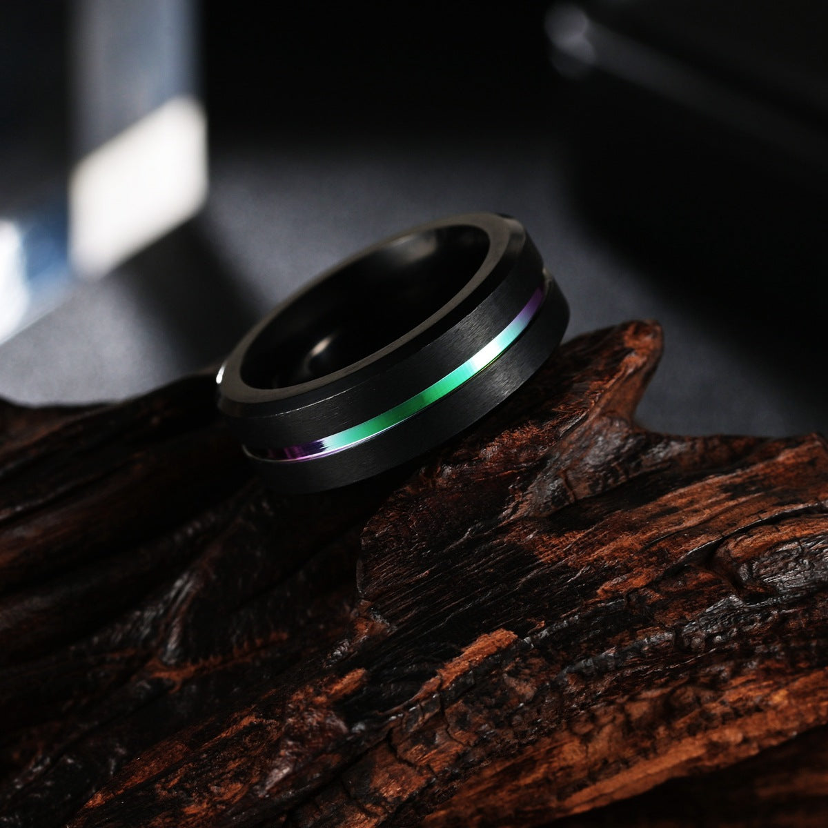 European Style Black Plated Tungsten Steel Ring for Men - Fashion Jewelry Wholesale