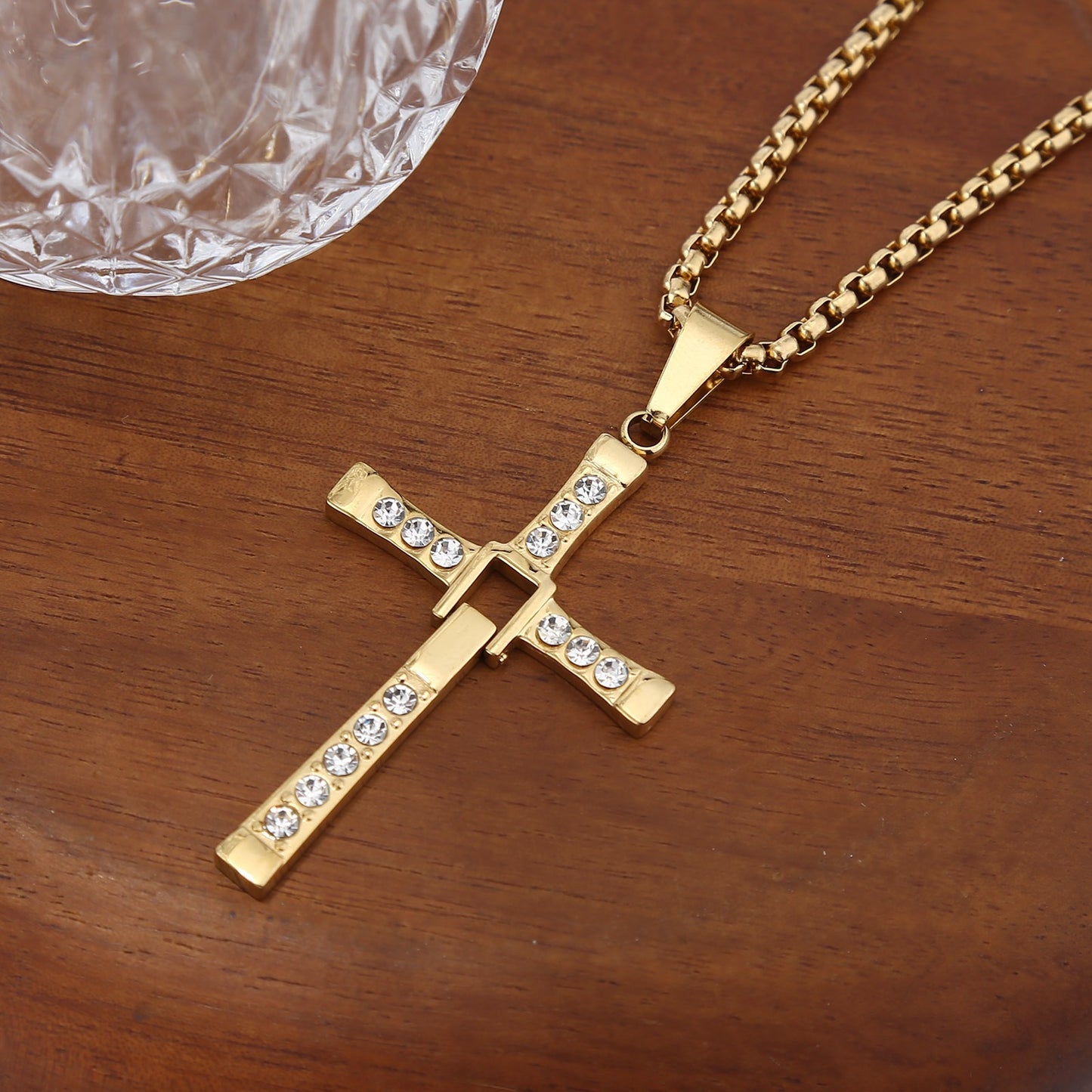 1. Planderful Cross Necklace For Men Titanium Steel Pendant Gift For Him Vintage Retro Hip Hop