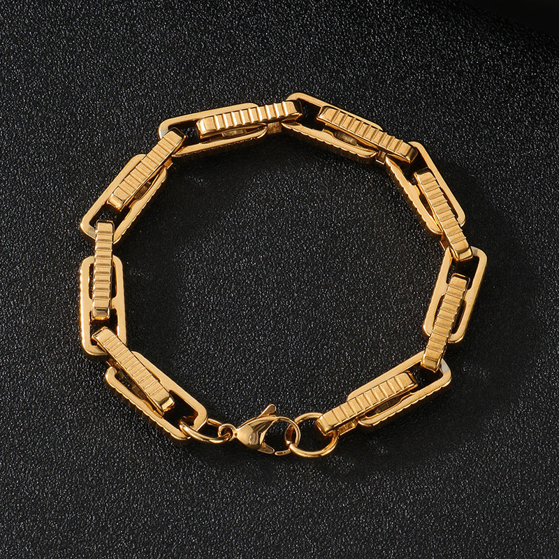 Planderful Collection Locomotive Steel Bracelet Premium Men