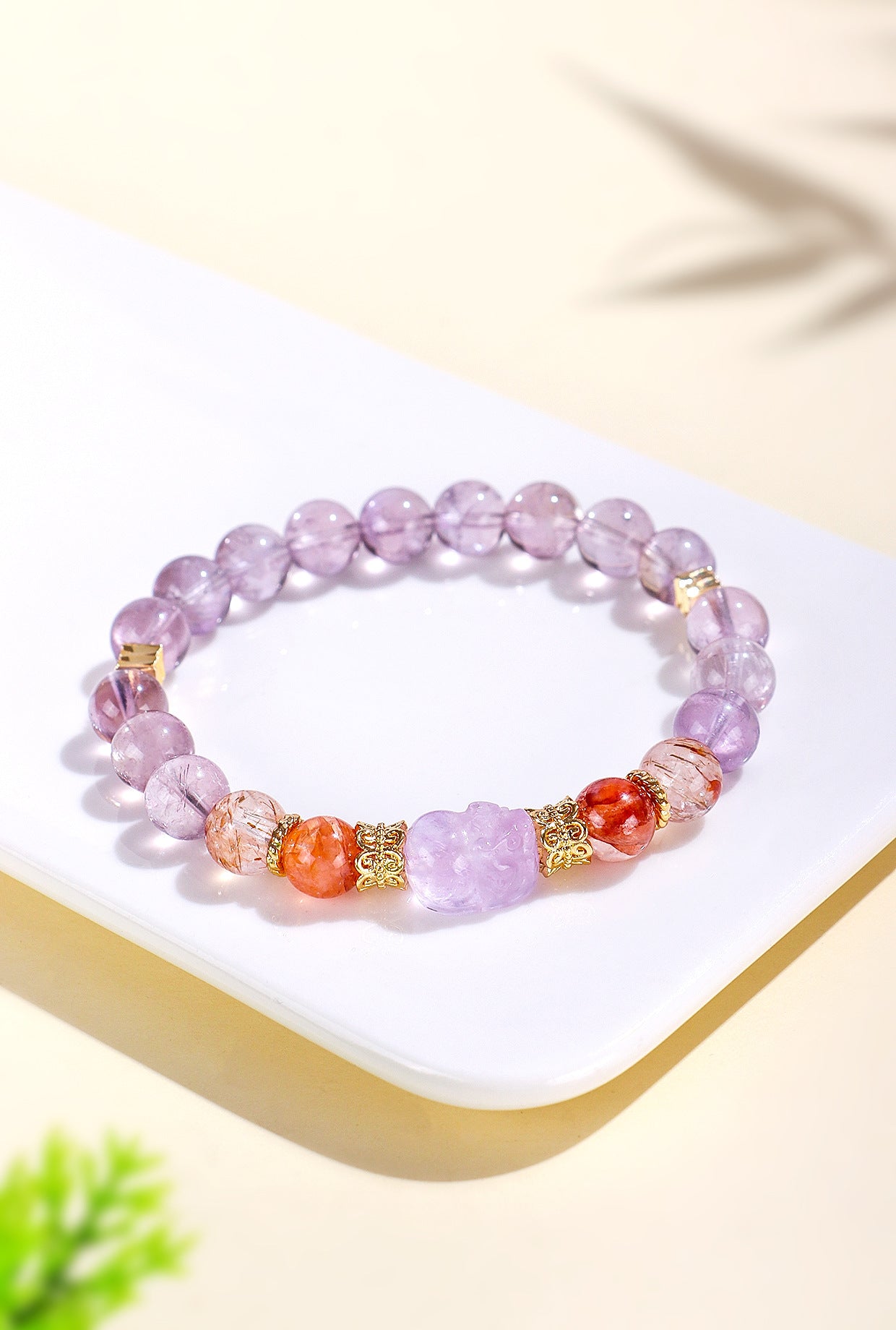 Planderful Fortune's Favor Amethyst Pixiu Bracelet – High-End Crystal Elegance
