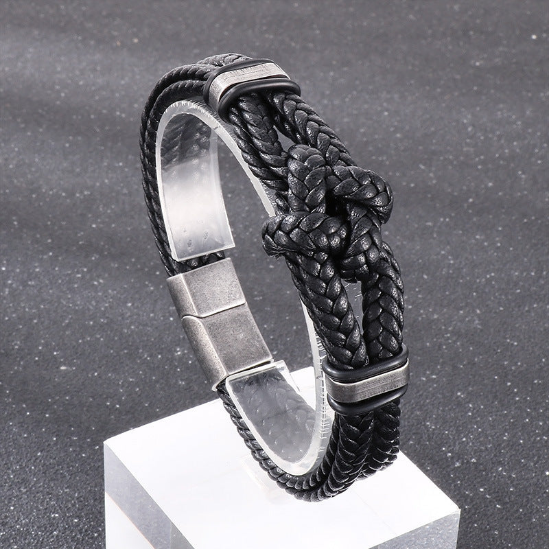 Planderful Stainless Steel Mens Bracelet Magnetic Buckle