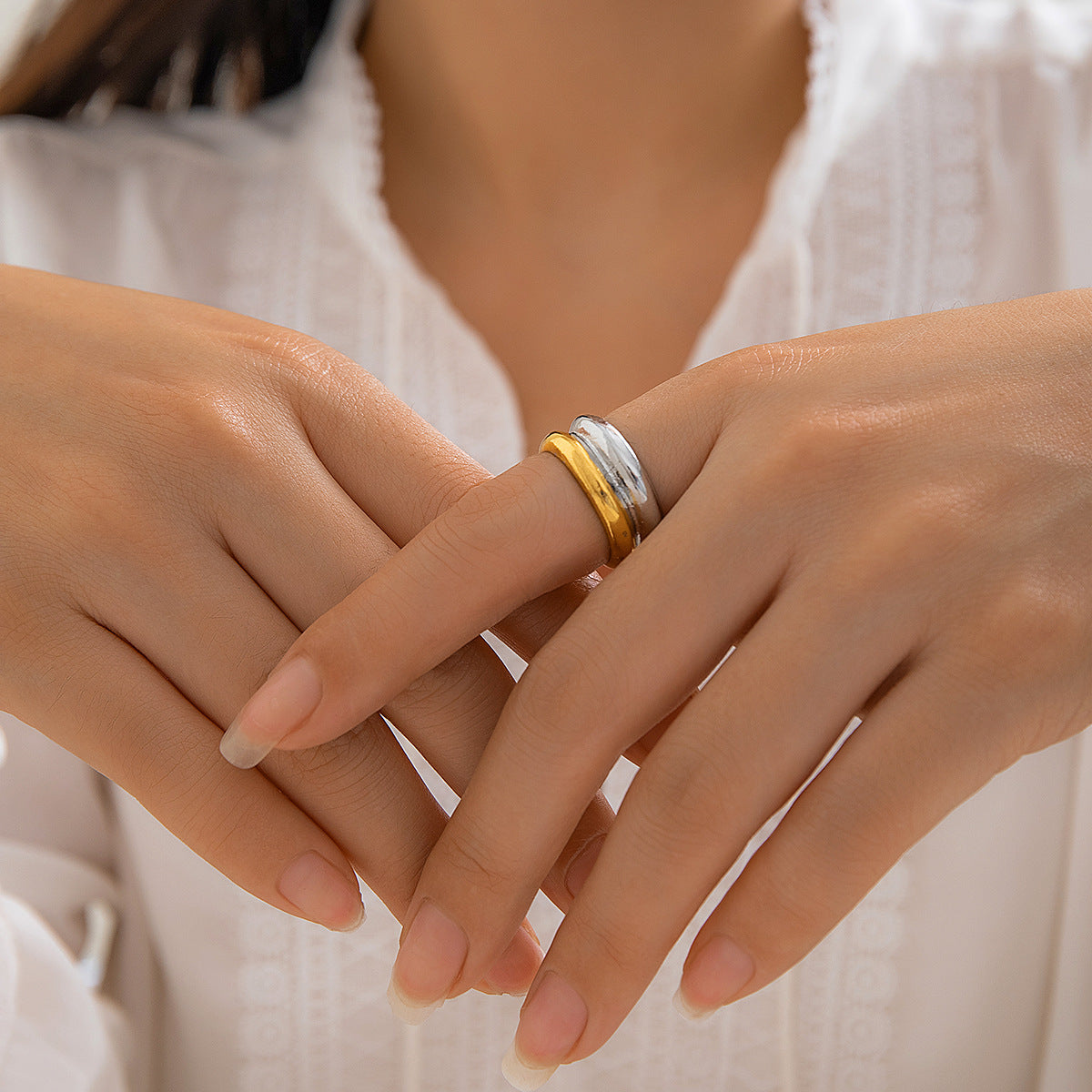 Personalized Geometric Corrugated Ring Retro By Planderful Vienna Verve For Modern Women Jewelry Lovers