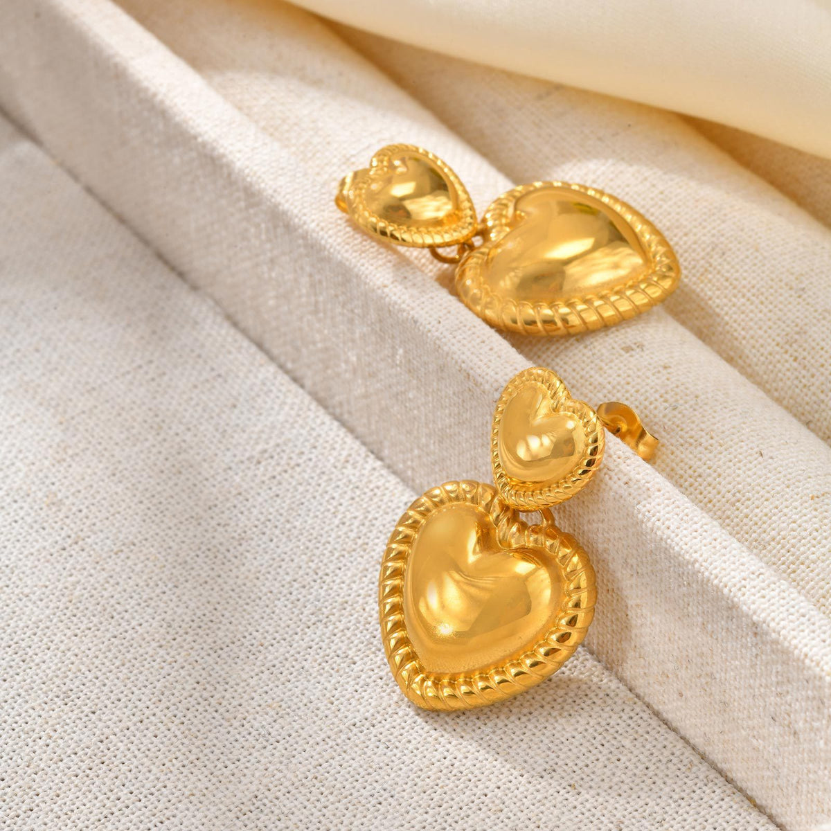 Stainless Steel Heart Earrings