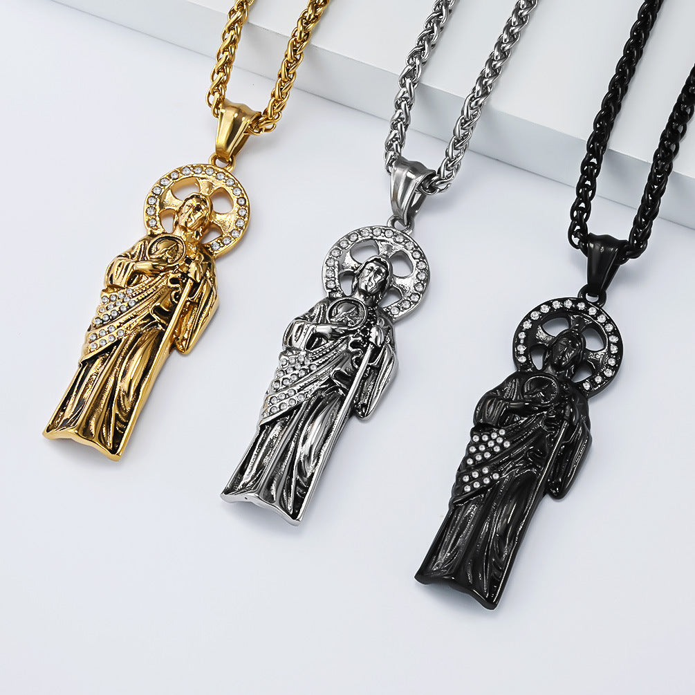St Jude Pendant Necklace For Unisex Wear Classic Retro Protection Symbol By Planderful Everyday Genie