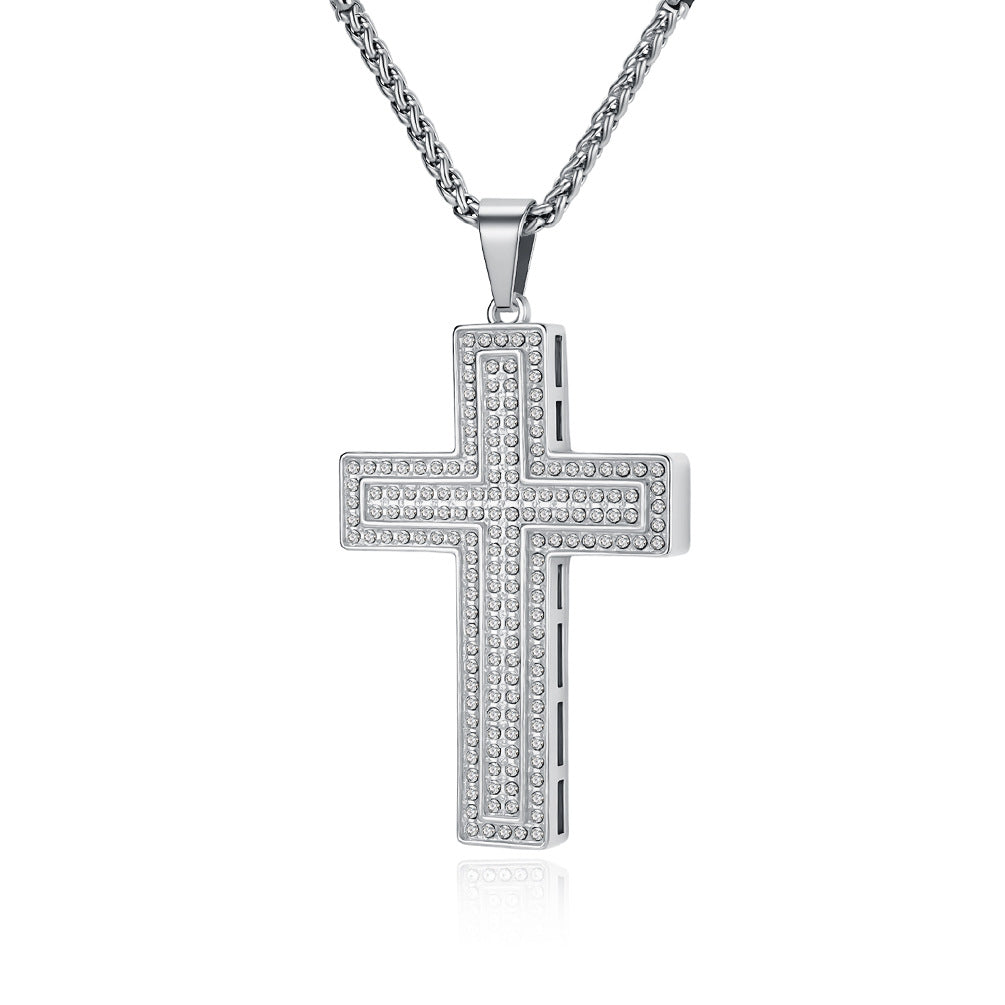 Zircon Cross Gold-Plated Necklace