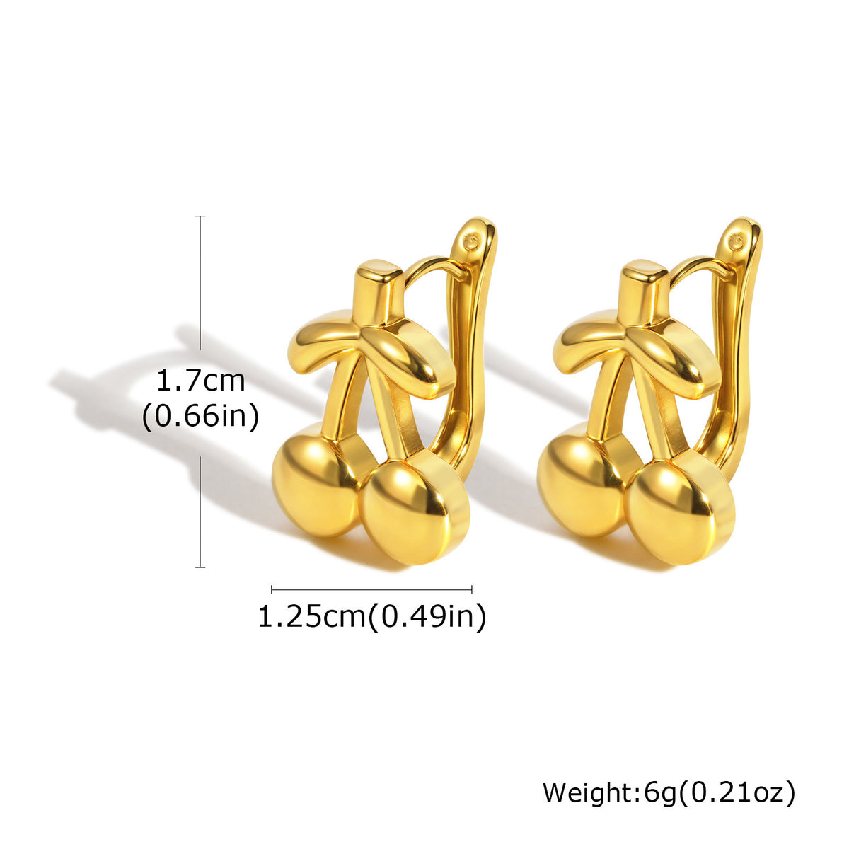 Stainless Steel Zircon Geometric Earrings