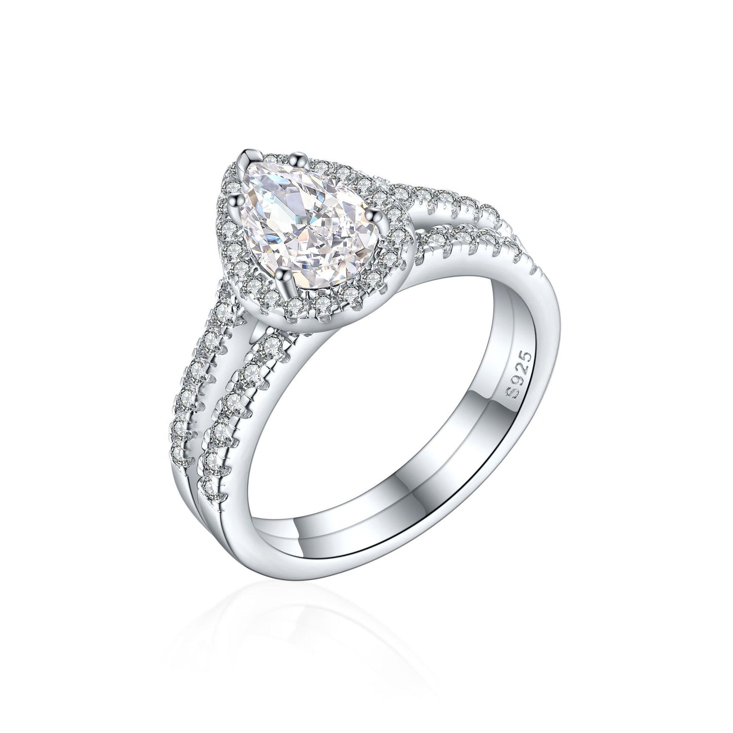 Sterling Silver 1.5ct Ice Flower Cut Colored Treasure Ring