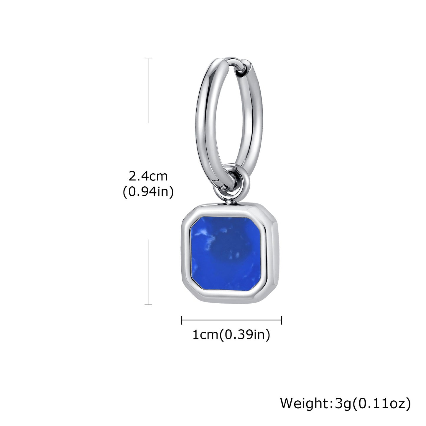 Planderful Stainless Steel Earrings Unisex Bold Tiger Eye