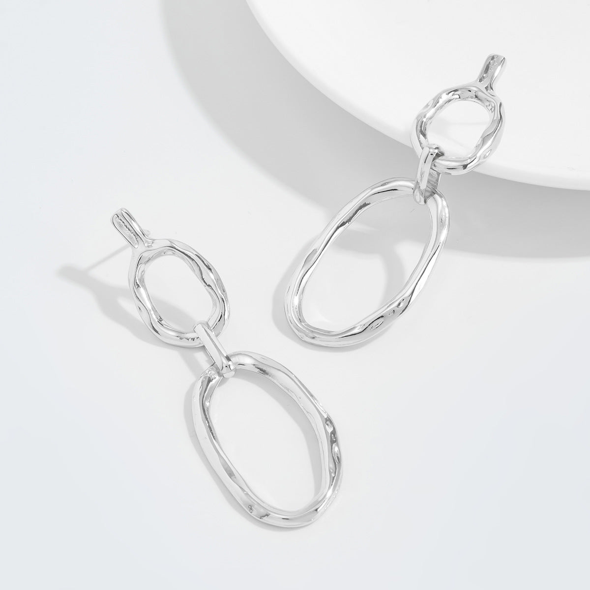 Planderful Vienna Verve Geometric Lava Ring Earrings For Busy Professionals Statement Jewelry