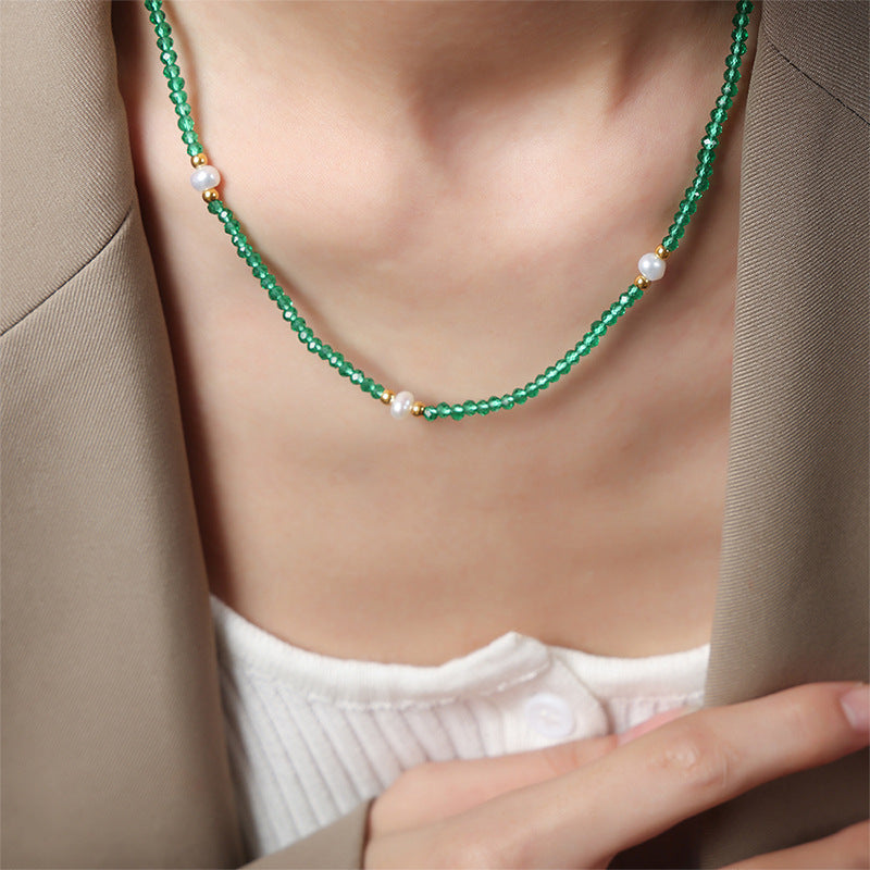 Mystical Gemstone and Pearl Handcrafted Necklace by Planderful