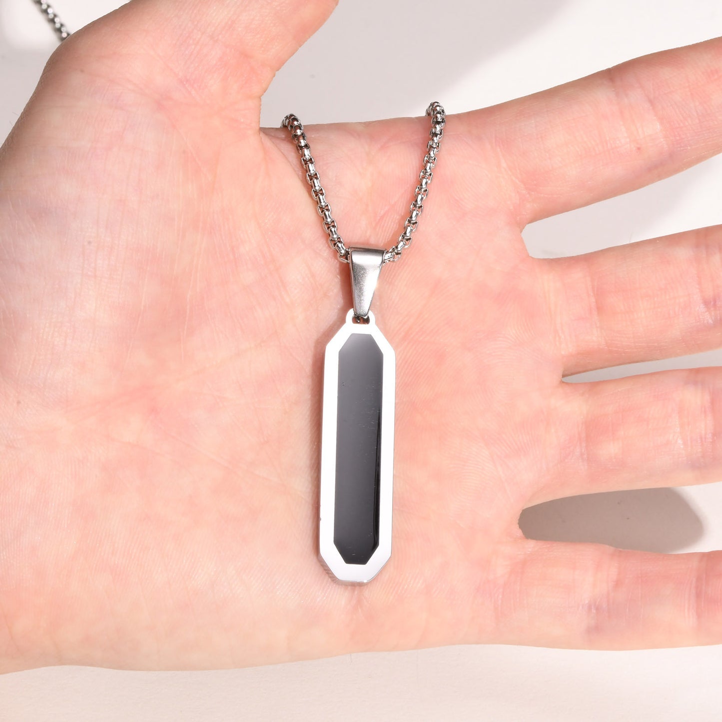 European And American Simple Personalized Geometric Necklace Steel For Men