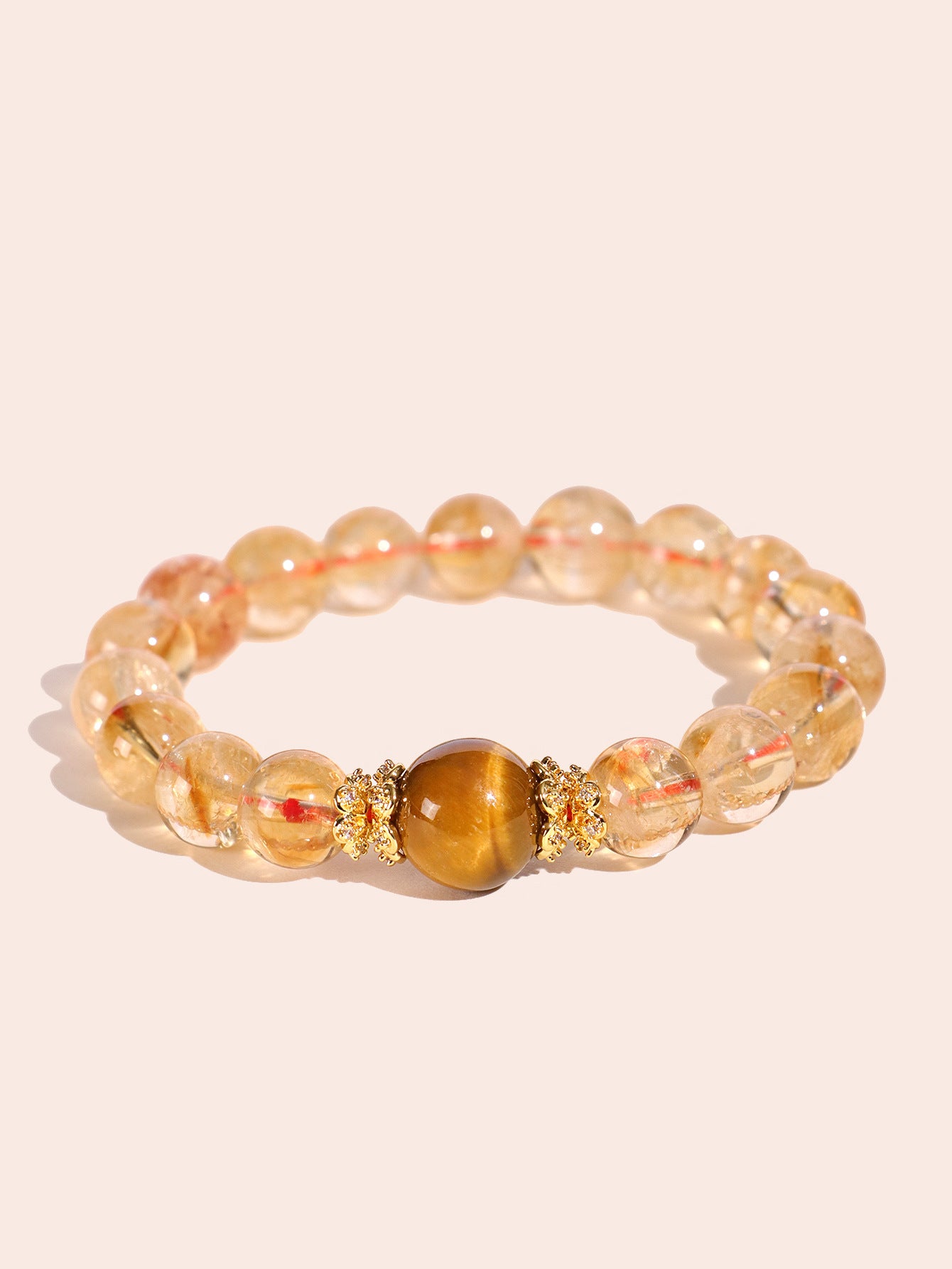 Planderful Fortune's Favor Bracelet – High-End Tiger's Eye and Lemon Crystal Design