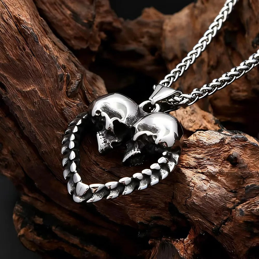 Vintage Skull Stainless Steel Men's Pendant Necklace