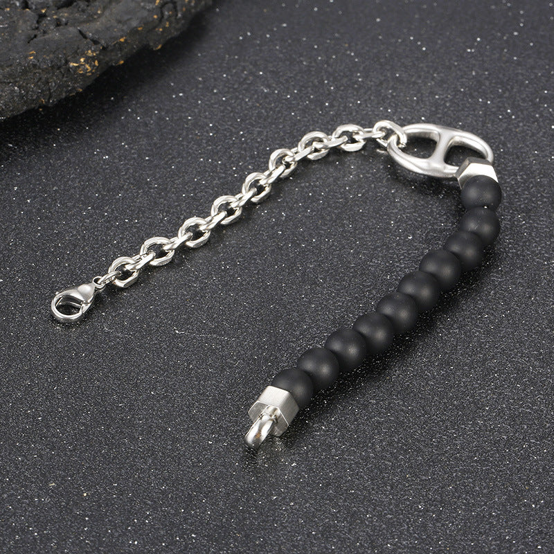 Planderful Pig Nose Titanium Bracelet For Women And Men