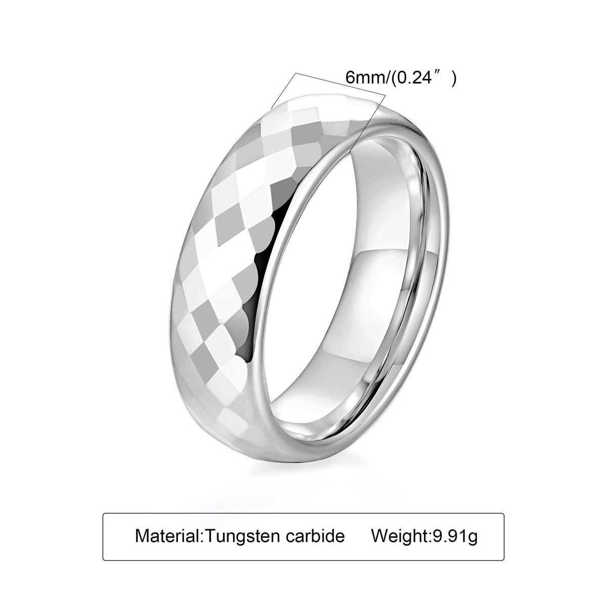Arrivals Tungsten Steel Ring Batch Flower Cut Polygon Couple Tungsten Steel Ring – Ring –