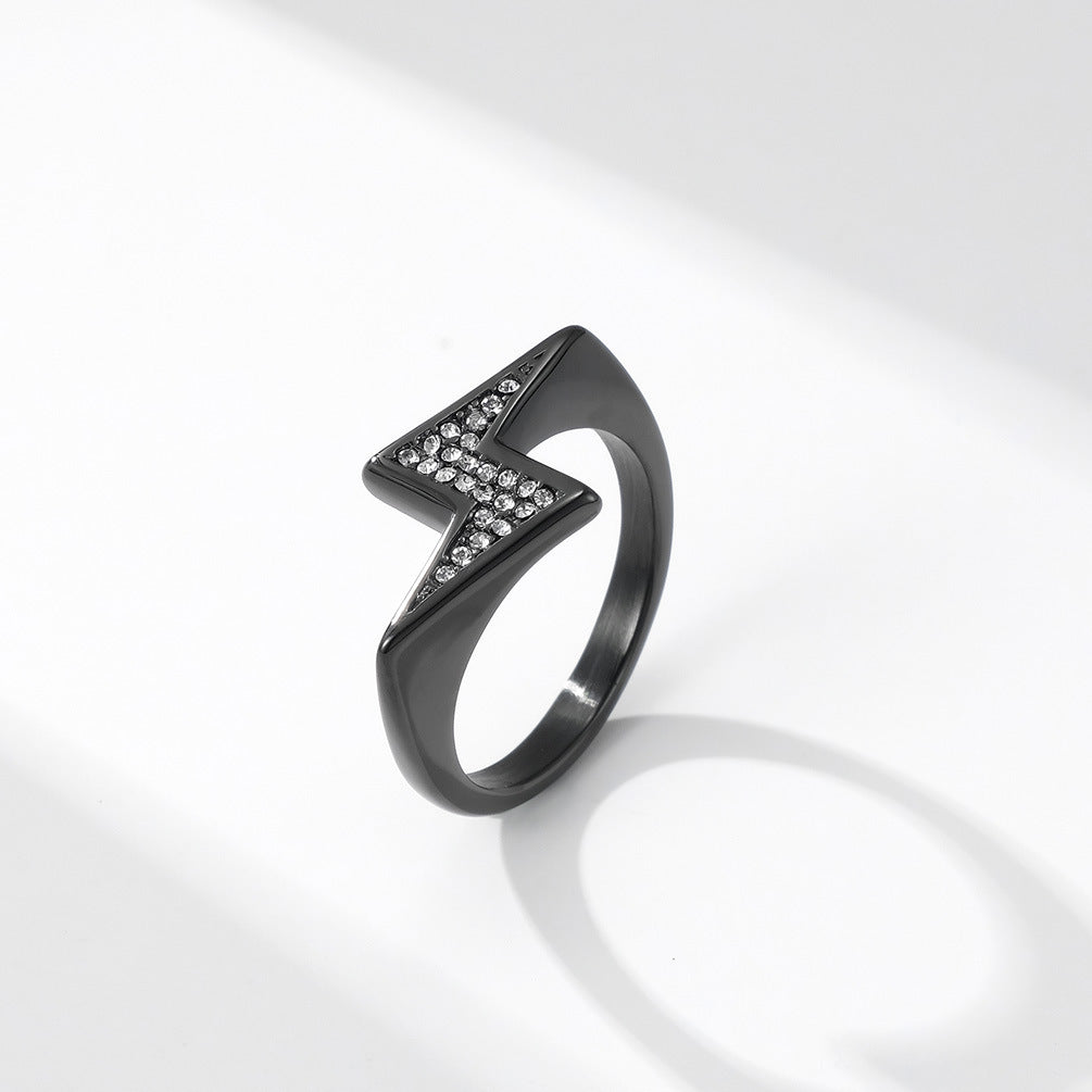 Cross-Border European And American Z-Shaped Titanium Steel Ring