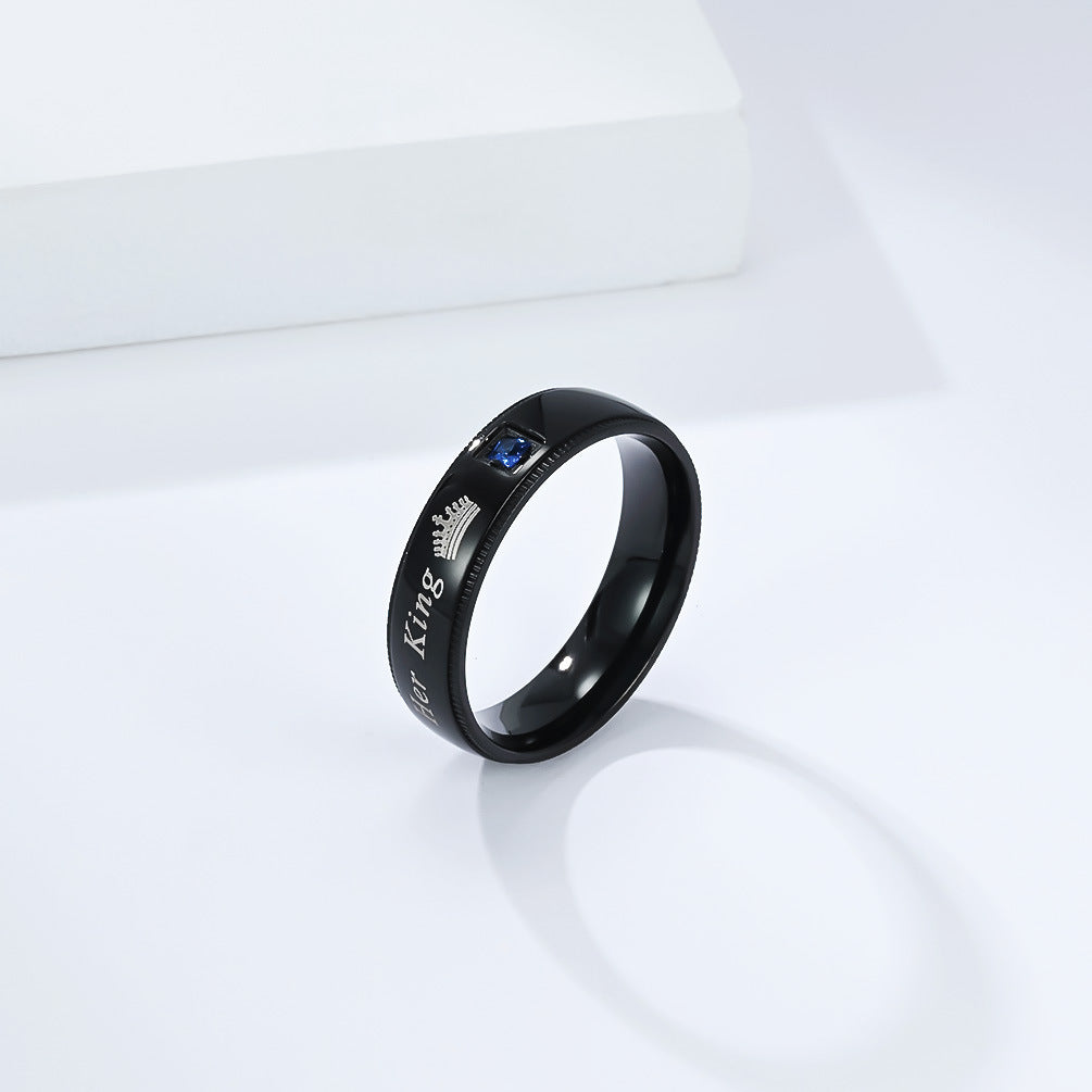 Planderful Everyday Genie King And Queen Couple Ring Stainless Steel Unisex Engagement Protection