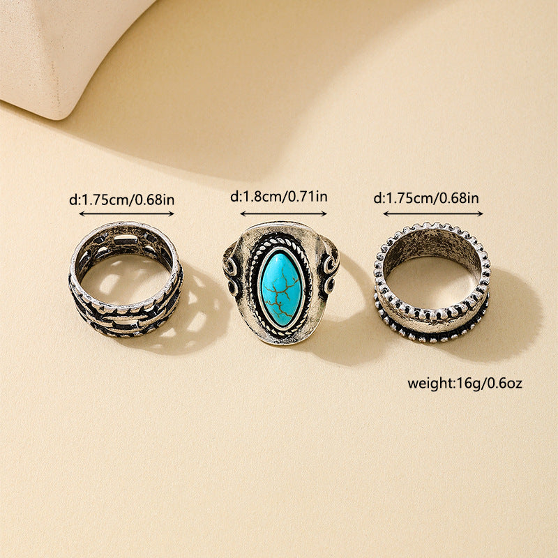 Retro Turquoise Western Cowboy Hat Women's Ring by Planderful