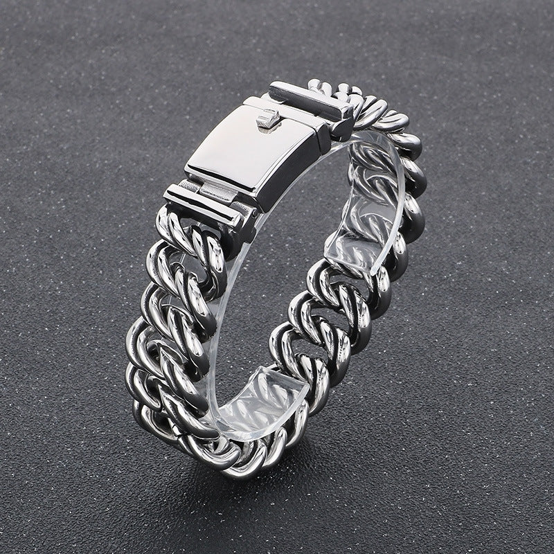 Planderful Dragon Beard Buckle Bracelet Cuban Chain Men