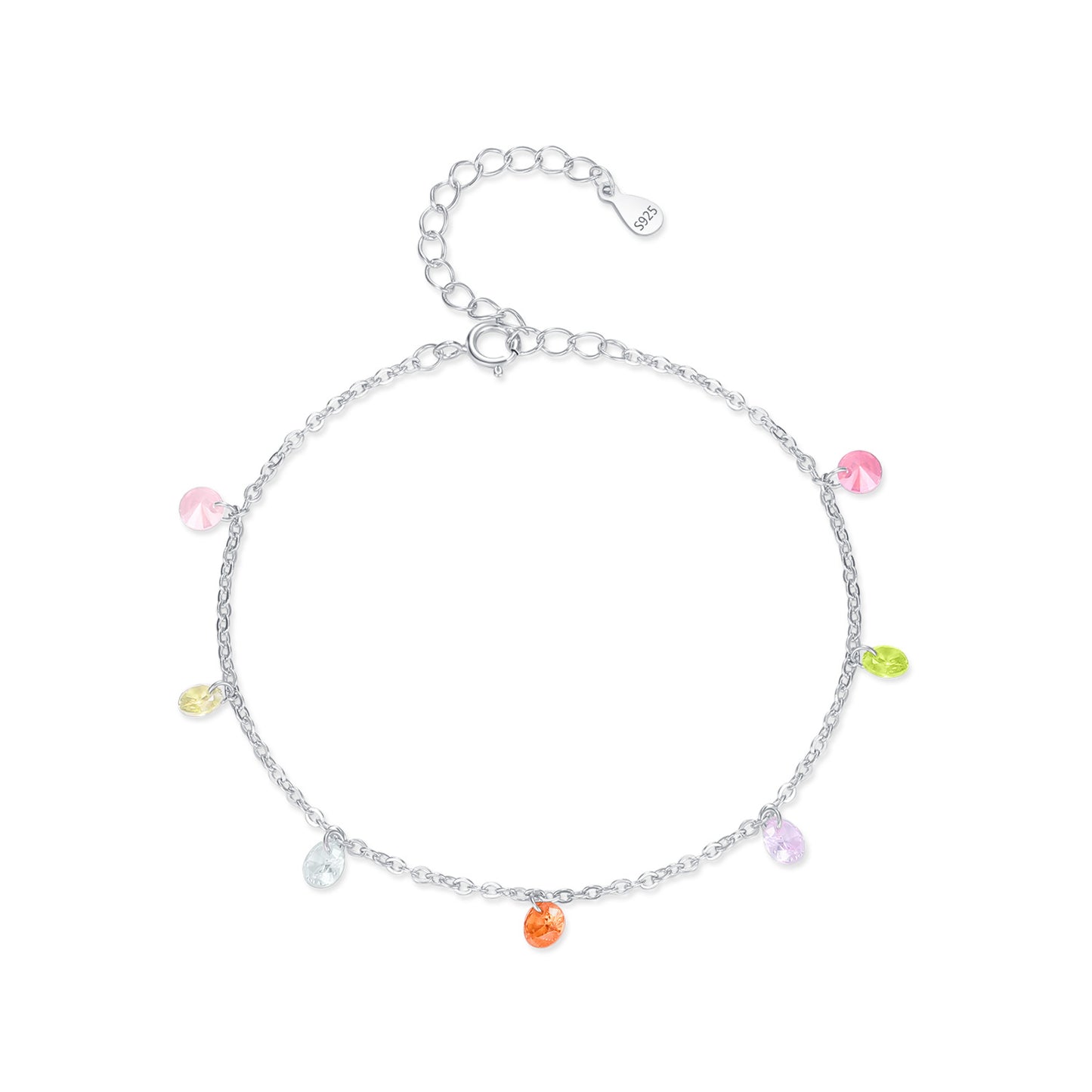 Sterling Silver Crystal Dopamine Bracelet for Women