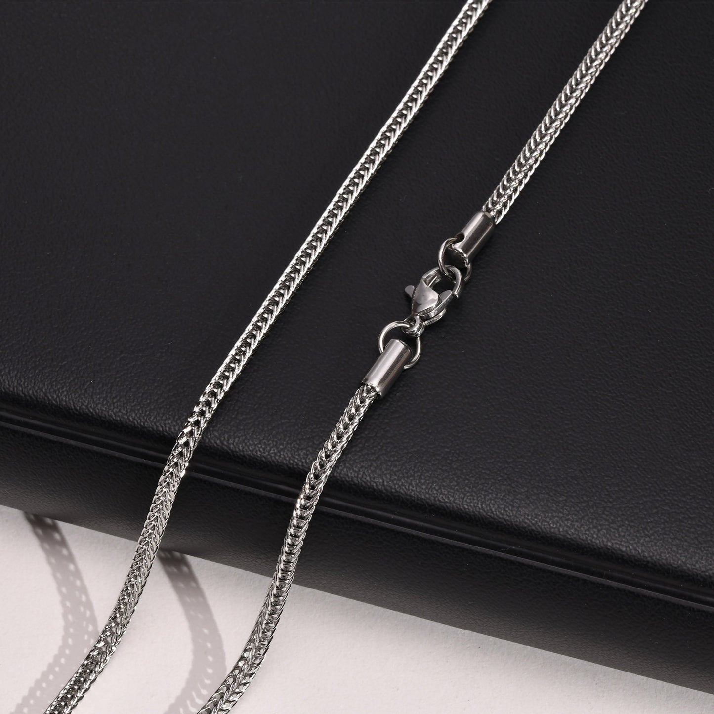 Titanium Steel Necklace for Men, 2.4MM Chain Jewelry