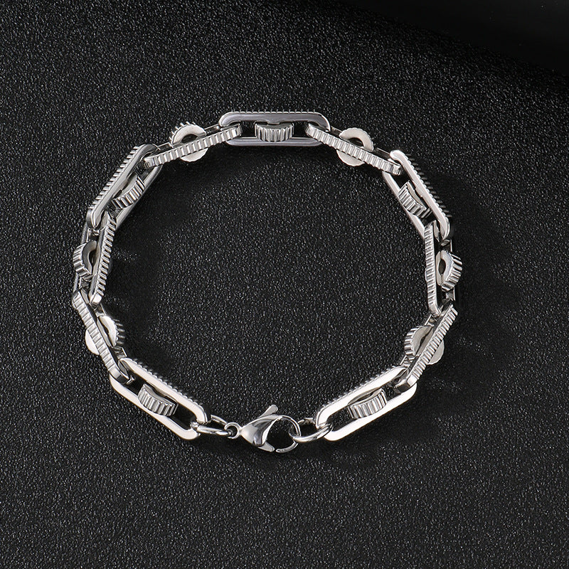 Planderful Collection Locomotive Steel Bracelet Premium Men
