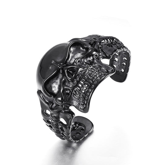 Titanium Steel – Punk Skull Ghost Head Men's Bracelet – Stainless Steel Titanium Steel