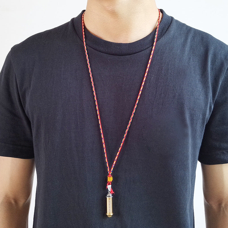 Pendant Stainless Steel Braided Rope Necklace for Men and Women