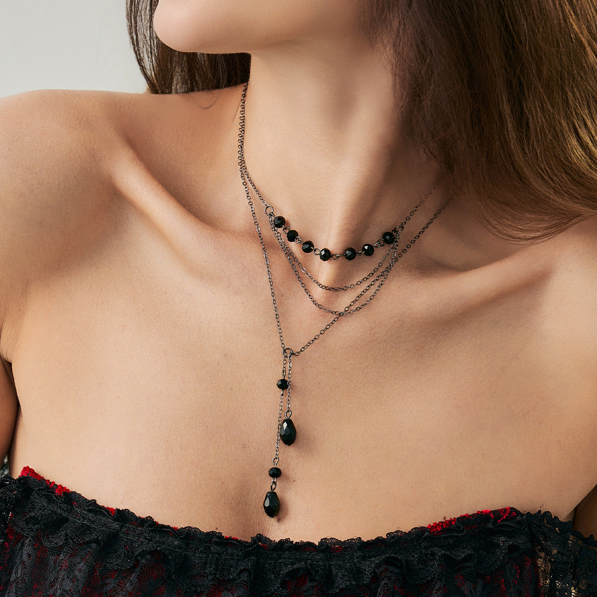 Gothic Blood-Drip Teardrop Necklace
