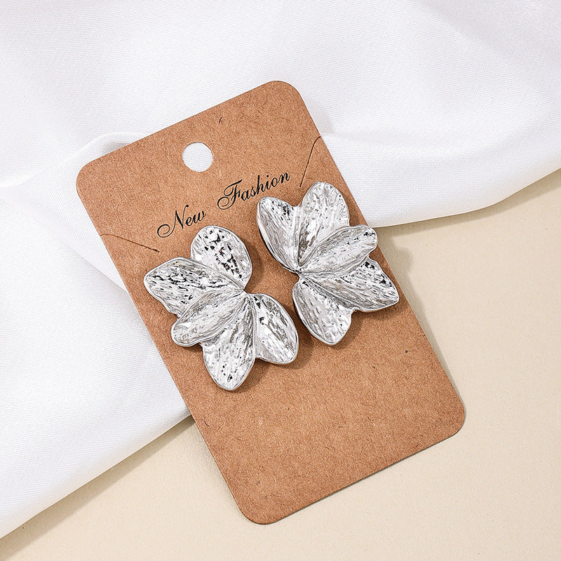 Planderful Vienna Verve Earrings – Chic Heavy Metal Texture Design