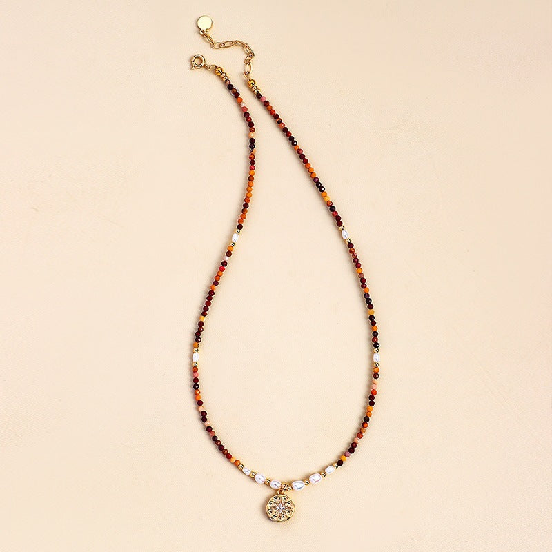 Pearl Eye Faceted Necklace