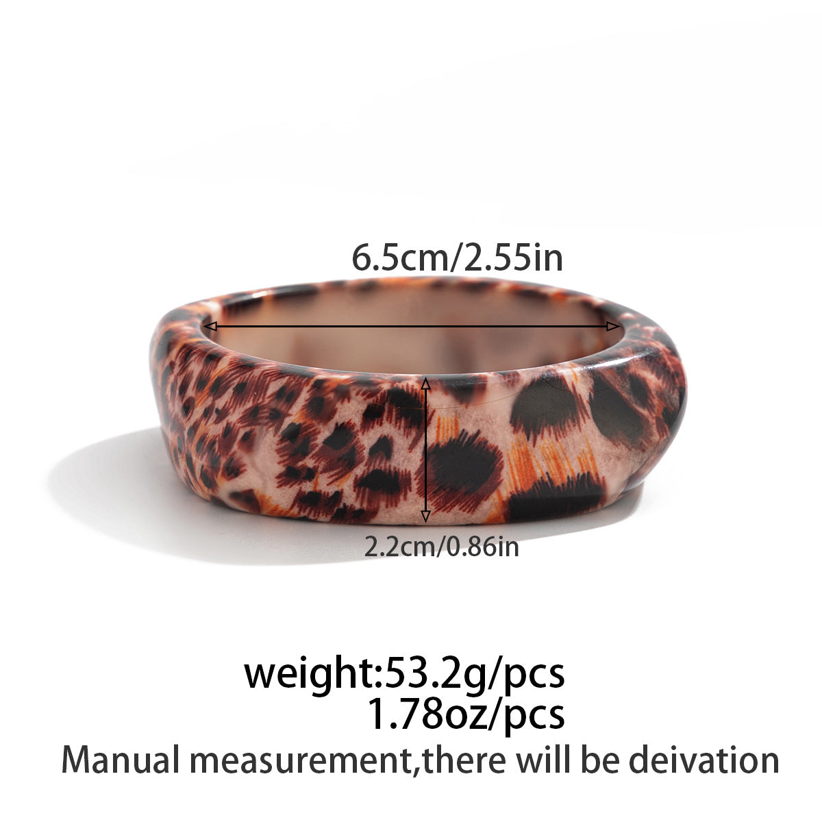 Planderful Leopard Print Irregular Bracelet Personalized Acrylic Geometric Hand Jewelry For Women Vienna Verve