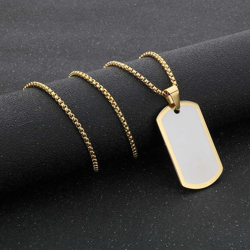 Planderful Men Hip Hop Metal Pendant Necklace Durable Urban