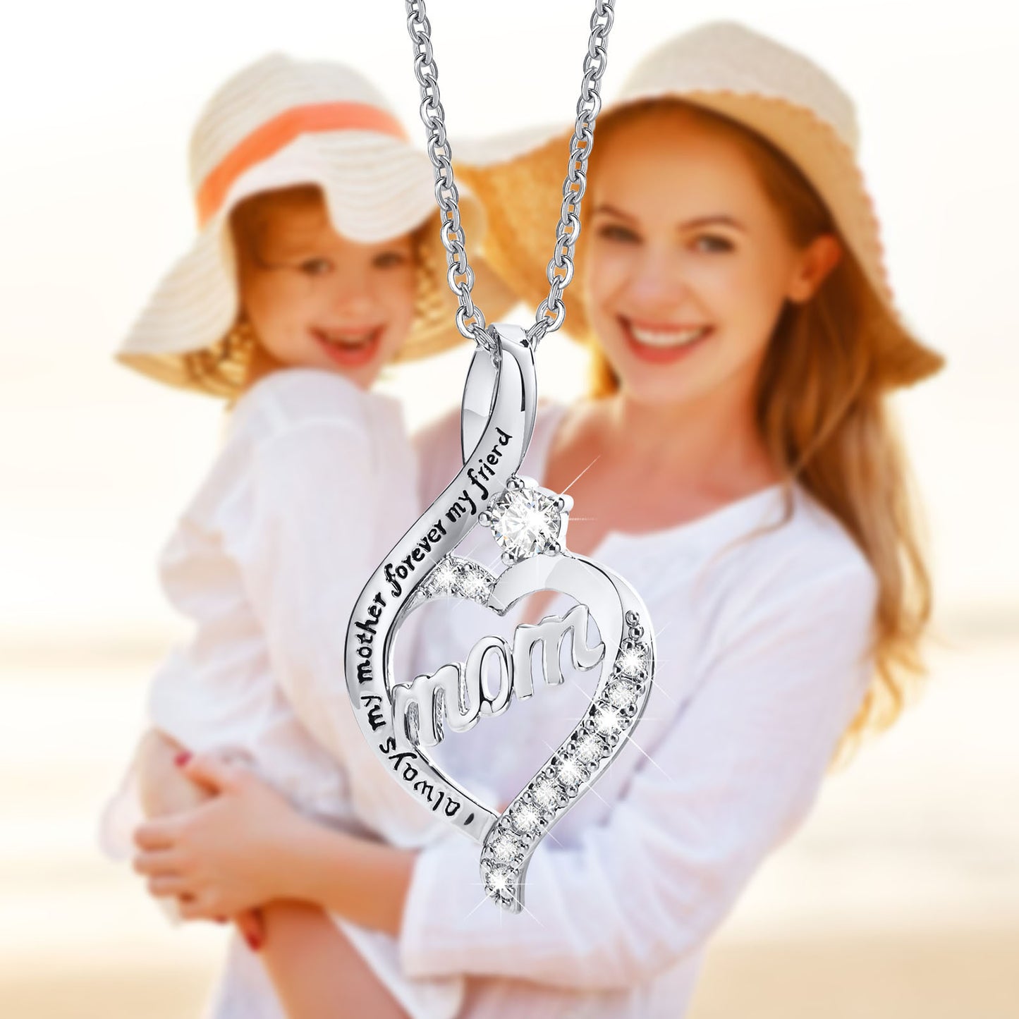 Copper Mother's Day Gift Love Infinity Elephant MOM Necklace