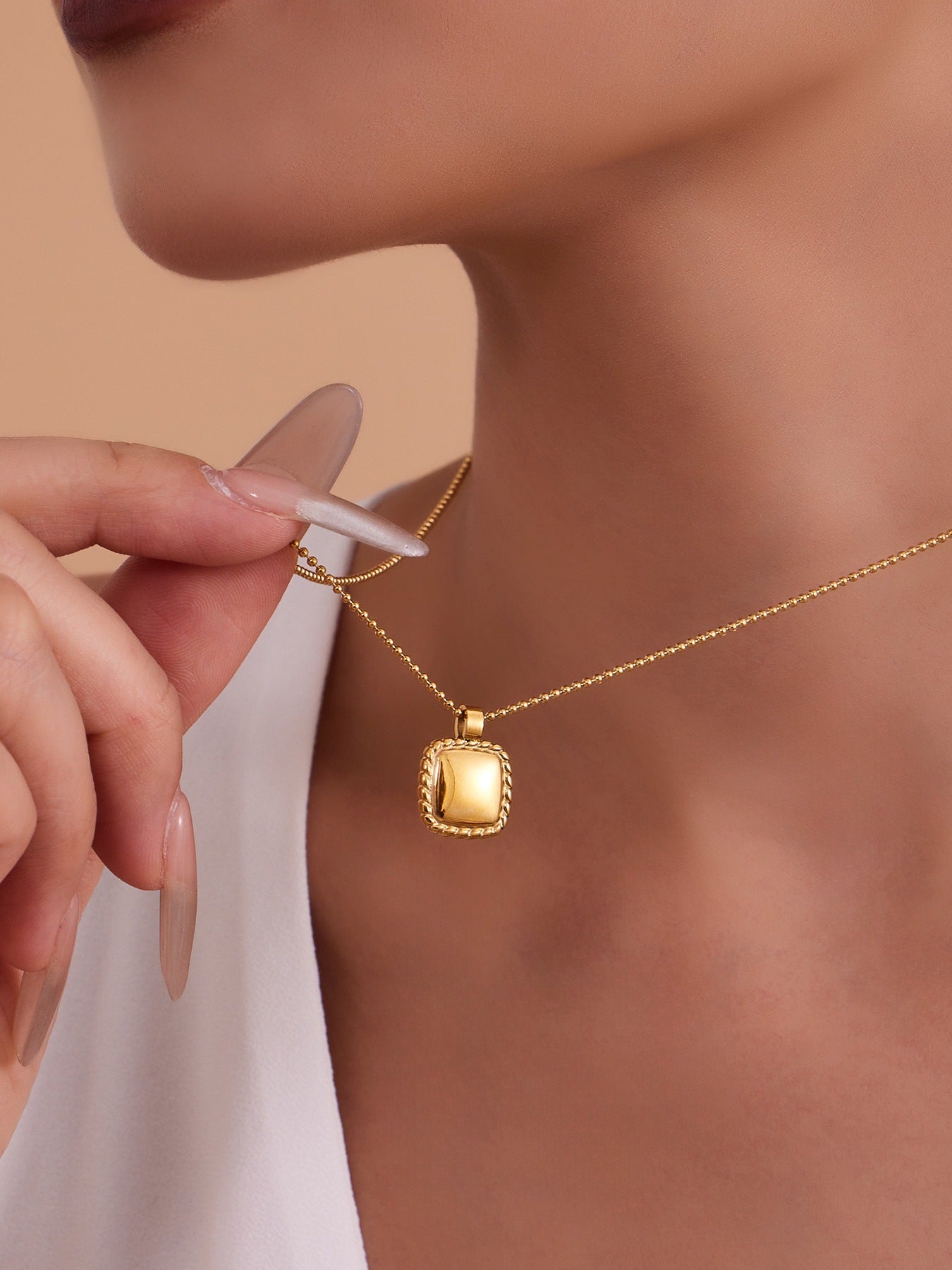 Planderful Genie Butterfly Necklace White Shell Inlay