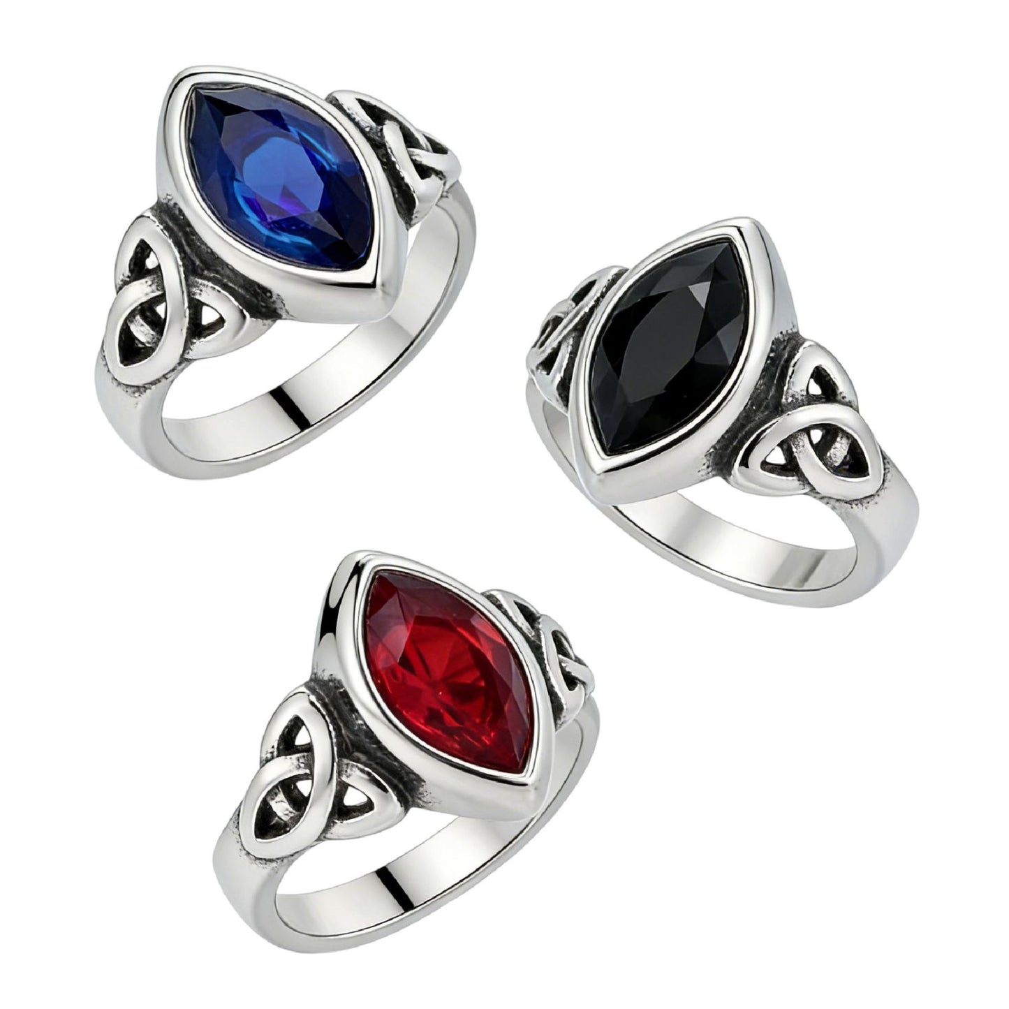 Viking Celtic Zircon Titanium Steel Ring For Unisex Protection Amulet Power By Planderful