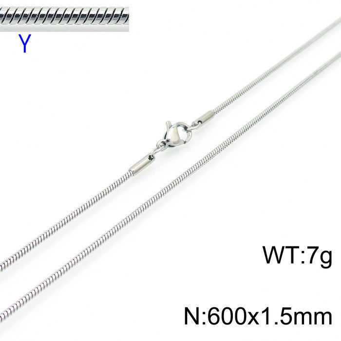 Foreign Trade E-Commerce Supply Stainless Steel Men's And Women'S Necklaces, Jewelry, Titanium Steel
